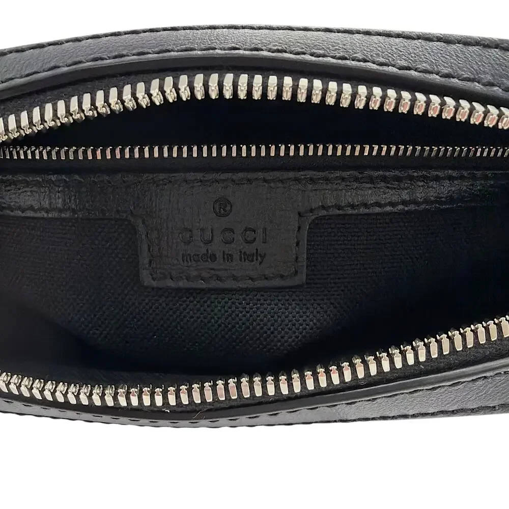 GUCCI GG Supreme Monogram Interlocking G Wrist & Shoulder Bag in Black